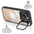 White Rose Gold Marble iPhone 15 Plus Kickstand Case